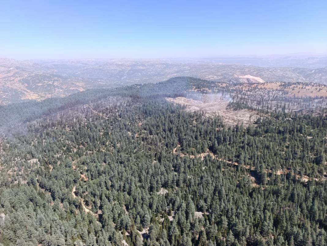 Konya dahil 5 il destek verdi, Ermenek yangını kontrol altında 10